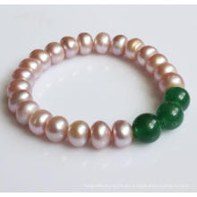 Joyería de moda de la pulsera de la perla de agua dulce estirada (EB1574)